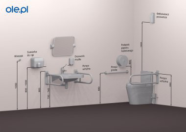 Wyposażenie łazienek dla niepełnosprawnych - montaż