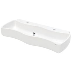 Lavabo de canal para niños WASHINO-2 KWC Miranit blanco
