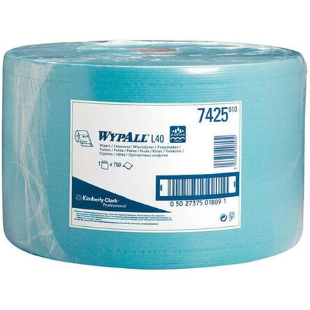 Czyściwo papierowe w dużej rolce Kimberly Clark WYPALL L40 makulatura niebieskie