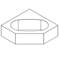 Umywalka stalowa narożna ANIMA 