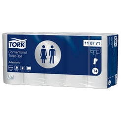 Toaletný papier Tork 30 roliek biely 2 vrstvy 12,5 priemer 48 m biela makulatura