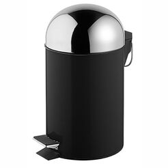 Black steel waste bin 3 litres Bisk