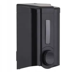 Dispensador de jabón líquido Sanitario 1000 ml, material ABS negro