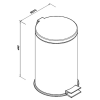 Kosz na śmieci 20 litrów Faneco stal matowa