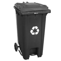 Mülleimer zur Mülltrennung 240 Liter Merida Kunststoff schwarz ohne Deckel