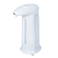 Dispensador de jabón sin contacto de pie AZ1 Bisk 0.35 litros plástico blanco