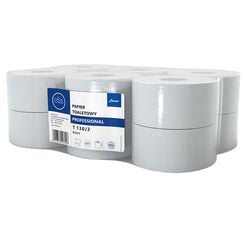 Toaletný papier Lamix Jumbo Ellis Professional 12 roliek 2 vrstvy 120 m priemer 19 cm biely celulóza