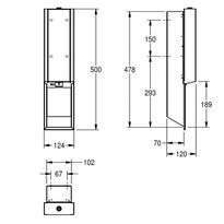 Elektroniczny dozownik do mydła w płynie 1 litr EXOS Franke stal szlachetna matowa + białe szkło