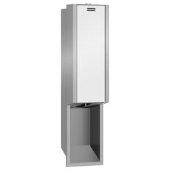 Automatický dávkovač tekutého mydla EXOS 800 ml KWC, matná nerezová oceľ + biele sklo