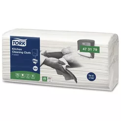 Czyściwo włókninowe kuchenne w odcinkach Tork W4 75 szt., białe
