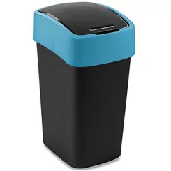 Kosz na śmieci Curver FLIP BIN 25 litrów, czarny/niebieski plastik