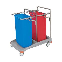 Doppelter Abfallwagen 2 x 120 Liter TSO-0005 Splast