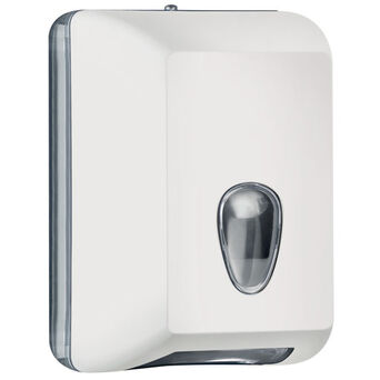 Single sheet toilet paper dispenser white
