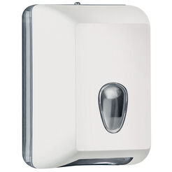 Pojemnik na papier toaletowy w listkach Marplast plastik biały