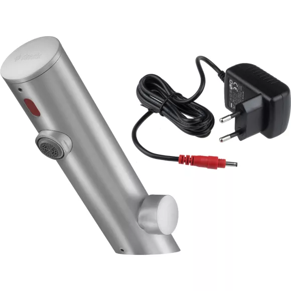 Bateria umywalkowa bezdotykowa z regulacją temperatury Deante Sense 3/8 stal nierdzewna matowa, zasilacz