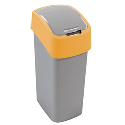 Cubo de reciclaje de 25 litros Curver FLIP BIN de plástico naranja