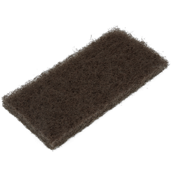 Rectangular pad 25 x 11.5 cm brown.