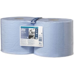 Multi-purpose paper wiper in large roll for tough soiling Tork 2 pcs 2-ply 170 m blue cellulose