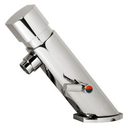 Zeitgesteuertes Waschbecken mit seitlichem manuellem Messingmischer und 2 x 1/2 Anschluss