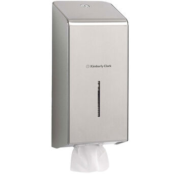 Dispensador de papel higiénico plegable Kimberly Clark PROFESSIONAL acero mate