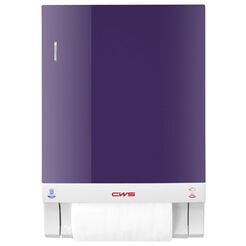 Automatic cotton towel dispenser CWS Hygiene, purple ABS plastic