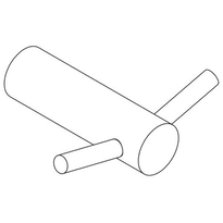 Wieszak podwójny STRATOS / XINOX - rys.1