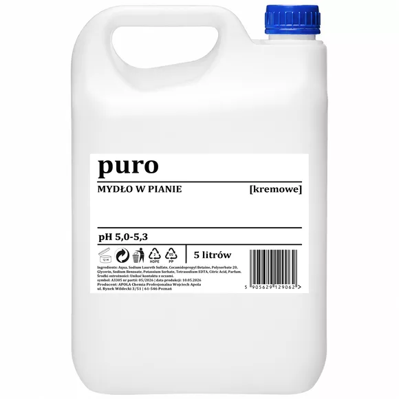 Mydło w piance PURO Kremowe 5 litrów