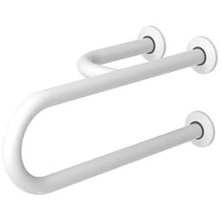 Waschbeckenhalter für Menschen mit Behinderungen 3-Punkt links Faneco ⌀ 32 mm, 50 cm, Stahl weiß
