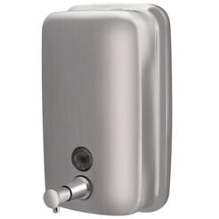 Dispensador de jabón líquido Bisk 1000 ml, acero inoxidable mate