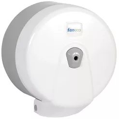 Podajnik papieru toaletowego centralnego dozowania Faneco POP S, białe tworzywo ABS