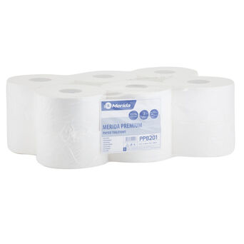 Papel higiénico Merida Premium 12 rollos 3 capas 120 m diámetro 20 cm blanco celulosa