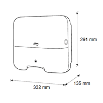 Dozownik Tork mini do ręczników w składce ZZ biały-rysunek