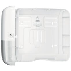 Dávkovač papírových utěrek ZZ / C Tork mini, bílý ABS plast