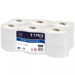 Papel higiénico Lamix Jumbo Ellis Professional 12 rollos 2 capas 160 m diámetro 19 cm celulosa blanca