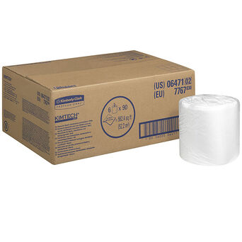 Paños de papel en rollo de 6 unidades. Kimberly Clark WETTASK, 1 capa de celulosa, blanco.