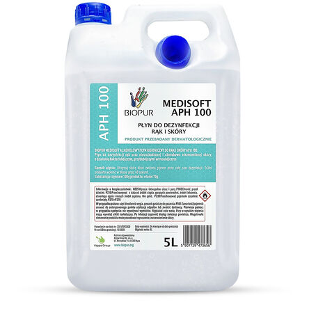 Płyn do dezynfekcji rąk Biopur Medisoft 5 litrów