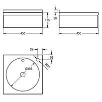 Umywalka stalowa pojedyncza ANIMA 