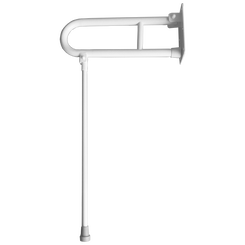 Klappbarer Haltegriff für Menschen mit Behinderungen mit einem Bein von 32 mm Durchmesser und 60 cm Länge, Faneco, weißer Stahl