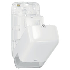Automatischer Toilettenpapierbehälter mit Rollenwechsel, Tork, weißer Kunststoff