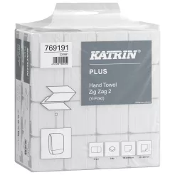 Umyvadlový papier v sklade Z-fold Katrin Classic Non Stop M2 S 2 vrstvy 4000 ks biela celulóza