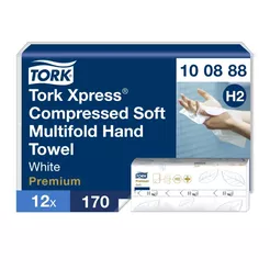 Toalla de papel ZZ Tork Multifold 2 capas 12 paquetes 170 hojas, blanco, 2 capas