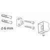 Biała naścienna szczotka do czyszczenia toalet ze szklanym pojemnikiem i metalowym uchwytem