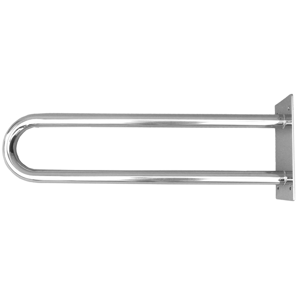 Metalowa polerowana barierka o długości 85 cm do WC dla niepełnosprawnych