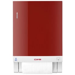 Automatic paper towel dispenser CWS Hygiene, red ABS plastic