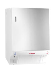 Podajnik na ręczniki bawełniane w rolce CWS Hygiene, srebrne tworzywo ABS