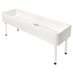 Fregadero de cocina con decantador de lodo 2000 × 300/800 × 600 mm Franke blanco