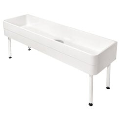 Fregadero de servicio KWC con trampa de lodo KWC 2000 × 300/800 × 600 mm blanco