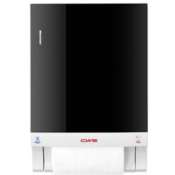 CWS Hygiene Cotton Towel Dispenser, black ABS plastic