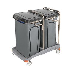 Odpadkový vozík s dvojitým víkem a ochranným sáčkem 2 x 120 l Splast