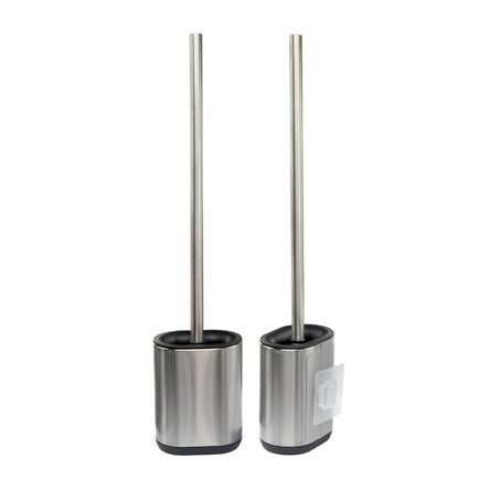 Matte Stainless Steel Wall-Mounted Toilet Brush